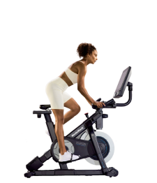 S22i exercise bike with an iFit program running